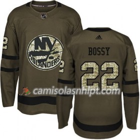Camisola New York Islanders Mike Bossy 22 Adidas 2017-2018 Camo Verde Authentic - Homem